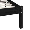 vidaXL Bed Frame without Mattress Black Solid Wood 90x200 cm