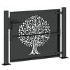 vidaXL Garden Gate with Lock Black 100 x 100 cm Powder-coated steel