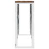vidaXL Console Table Stainless Steel and Solid Wood Reclaimed