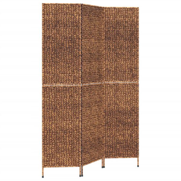 vidaXL Room Divider 3-Panel Brown 122x180 cm Water Hyacinth