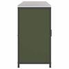 vidaXL Kitchen Storage Set with Shelf Other 3 pcs Olive Green Steel