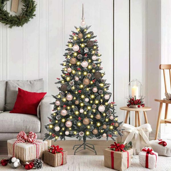 vidaXL Artificial Christmas Tree with 150 LEDs with Stand Green 150 cm