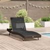 vidaXL Sunlounger Brown 70 x 197 x 82 cm Poly Rattan and Metal