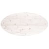 vidaXL Table Top White 90x45x2.5 cm Solid Wood Pine Oval