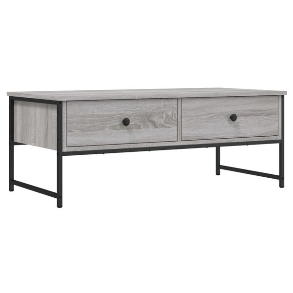 vidaXL Coffee Table Grey Sonoma 101x49x39.5 cm Engineered Wood