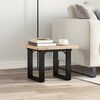 vidaXL Coffee Table O-Frame 50x50x35.5 cm Solid Wood Pine and Steel