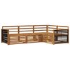 vidaXL Outdoor Sofa Set 4 pcs Natural Solid Acacia Wood