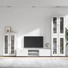 vidaXL TV Cabinet Set with Drawer FLORIN White Engineered Wood
