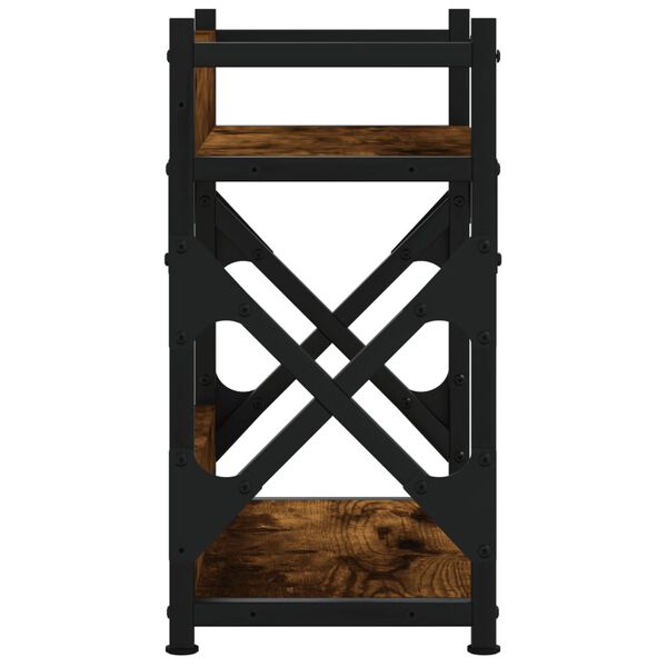 vidaXL Printer Stand 2-Tier Smoked Oak 40x20x40 cm Engineered Wood