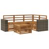 vidaXL Outdoor Sofa Set 5 pcs Natural Polyester