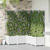 vidaXL Garden Planter 5 pcs White 120 x 120 x 143 cm Steel
