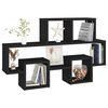 vidaXL Car-shaped Wall Shelf Black 82x15x51 cm Engineered Wood