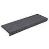 vidaXL Stair Mats 15 pcs 65x21x4 cm Dark Grey Rectangular Edge