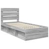 vidaXL Bed Frame Grey Sonoma 90 x 190 cm Solid Pine Wood
