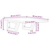 vidaXL Basin Shelf Wall Mounted Steel and Solid Wood Oak