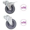 vidaXL 32 pcs Bolt Hole Swivel Casters 75 mm