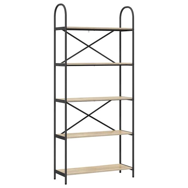 vidaXL Bookshelf Sonoma Oak 80 x 30 x 183 cm Engineered wood