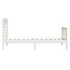 vidaXL Bed Frame without Mattress White Small Single Solid Wood