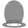 vidaXL Toilet Seat Grey 45.5 x 37.5 x 3.8 cm Duroplast