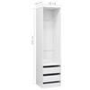 vidaXL Wardrobe with Drawers High Gloss White 50x50x200 cm Engineered Wood