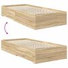 vidaXL Bed Frame with Drawer with Headboard Manual Engineered Wood
