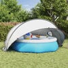 vidaXL Pool Dome Folding Manual Grey and Orange 430 x 430 x 210 cm