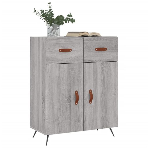 vidaXL Sideboard Grey Sonoma 69.5x34x90 cm Engineered Wood