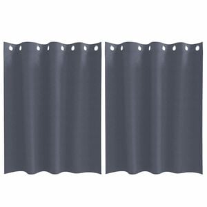 vidaXL Blackout Curtains with Rings 2 pcs Anthracite 140 x 140 cm