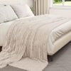 vidaXL Throw Blanket Beige 270 x 240 cm Fleece