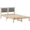 vidaXL Bed Frame Light Grey 120 x 200 cm Solid Pine Wood