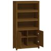 vidaXL Highboard Honey Brown 80x35x154 cm Solid Wood Pine