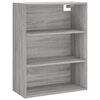 vidaXL Highboard Grey Sonoma 69.5x34x180 cm Engineered Wood
