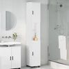 vidaXL Bathroom Cabinet with Storage High Gloss White 30 x 35 x 192 cm