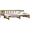 vidaXL Pull-out Day Bed without Mattress Honey Brown 2x(90x200)cm