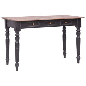 vidaXL Desk with 3 Drawers 117x57x75 cm Solid Mahogany Wood