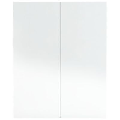 vidaXL Bathroom Mirror Cabinet 60x15x75 cm MDF Grey