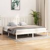 vidaXL Bed Frame without Mattress White Solid Wood Pine 200x200 cm