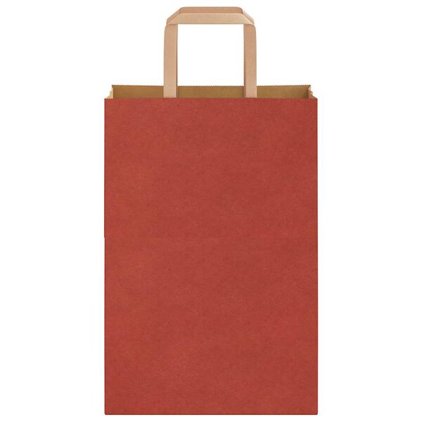 vidaXL Paper Bags 250 pcs with Handles Red 21x11x31 cm