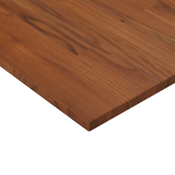 vidaXL Square Table Top Dark Brown 80x80x1.5cm Treated Solid Wood Oak