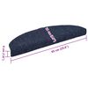 vidaXL Stair Mats Self-adhesive 5 pcs 65x21x4 cm Blue Half Round Large