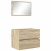 vidaXL Bathroom Furniture Set Sonoma Oak Engineered Wood