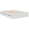 vidaXL Bed Frame with Headboard White 150 x 200 cm Solid Pine Wood