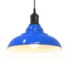 vidaXL Pendant Lamp Height Adjustable E27 Gloss Dark Blue Ø 31 cm Metal
