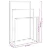 vidaXL Freestanding Towel Rack Black 48x24x79 cm Iron