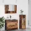 vidaXL Bathroom Furniture Set 3 pcs Old Wood Engineered Wood and Metal