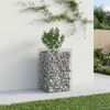 vidaXL Gabion Raised Bed Silver 50 x 50 x 80 cm Galvanised Steel