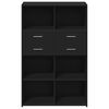 vidaXL Highboard Black 80x42.5x124 cm Engineered Wood