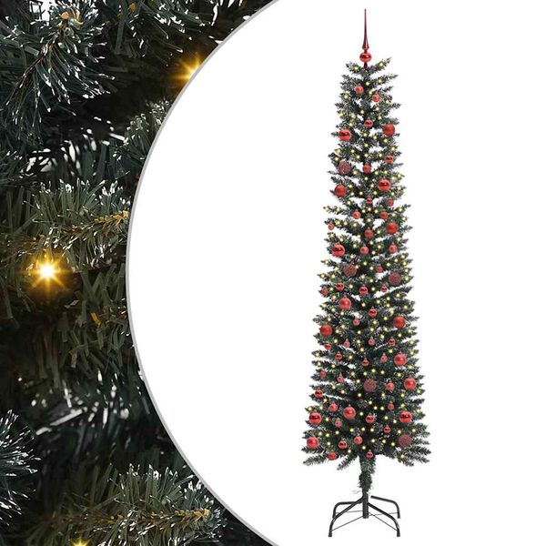 vidaXL Artificial Christmas Tree with 300 LEDs Green 58 x 58 x 210 cm