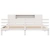 vidaXL Bookcase Bed without Mattress White 200x200cm Solid Wood Pine