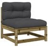 vidaXL 9 Piece Garden Sofa Set with Cushions Impregnated Wood Pine